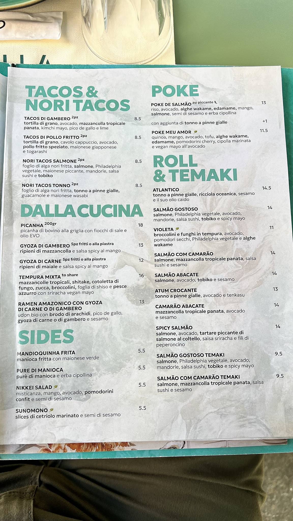 Menu di Aqua By Temakinho 