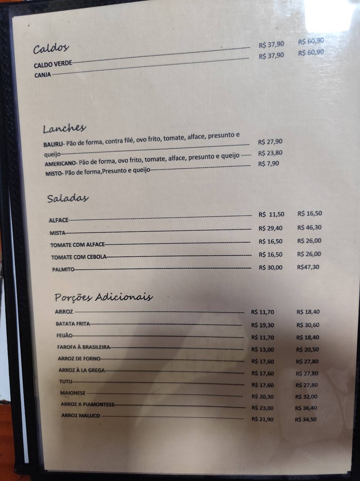 Casa do Chopp Restaurante e Pizzaria cardápio