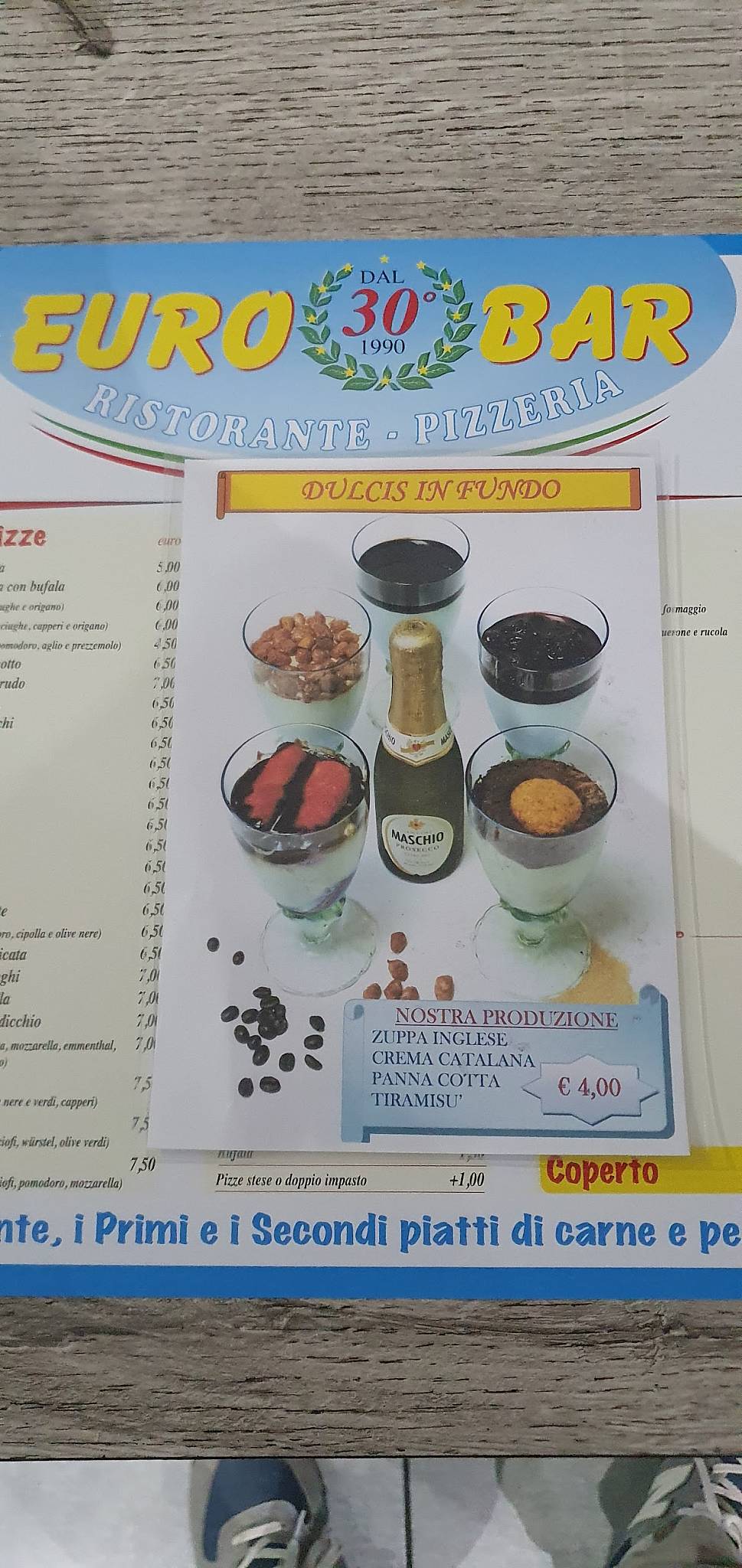 Menu di Eurobar Ristorante 