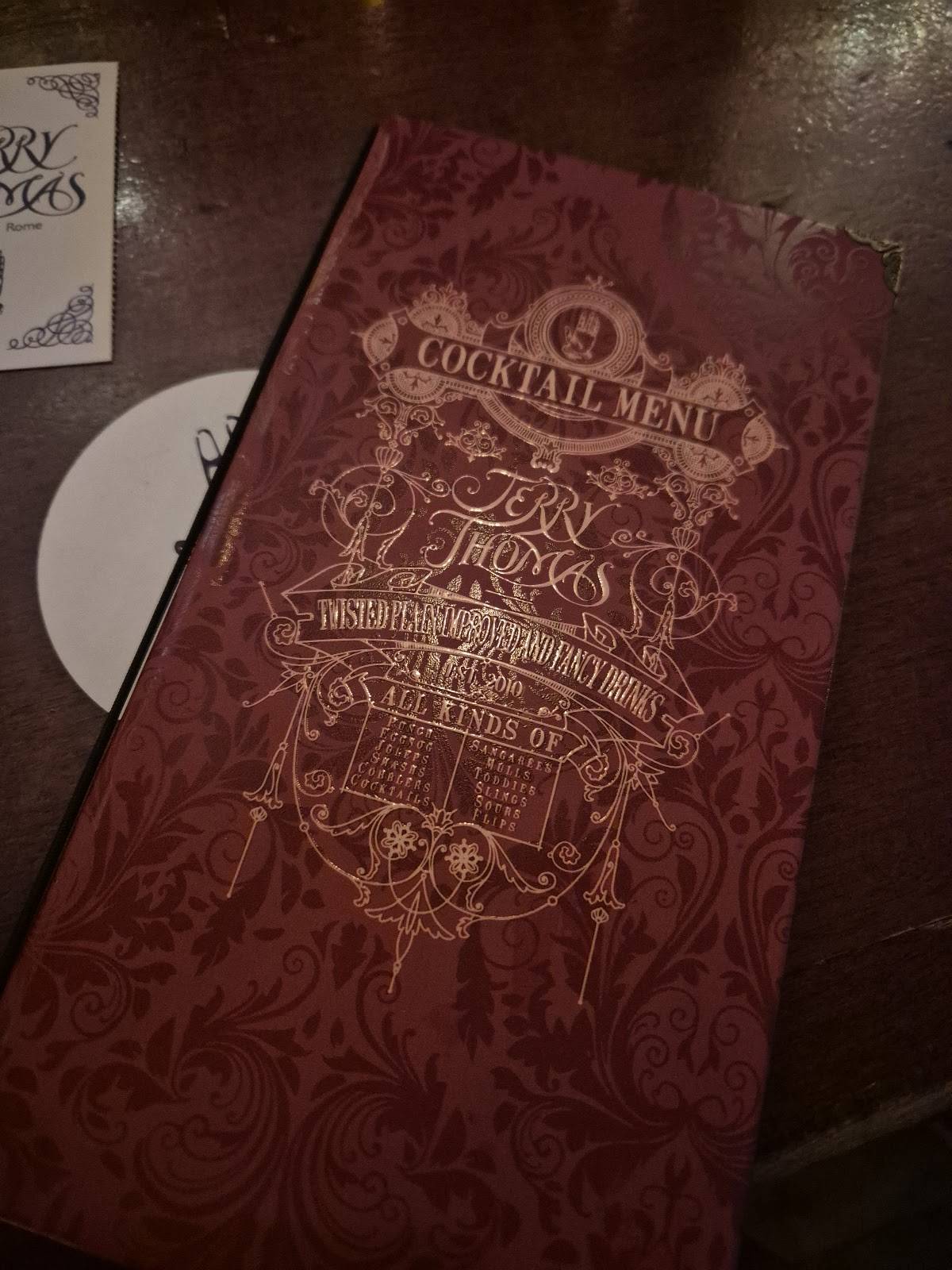 Menu di Jerry Thomas Speakeasy 