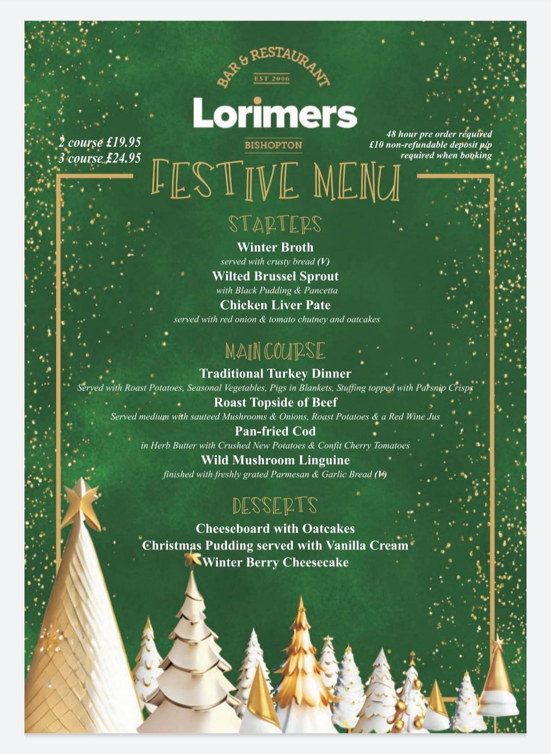 Menu at Lorimers pub & bar, Bishopton