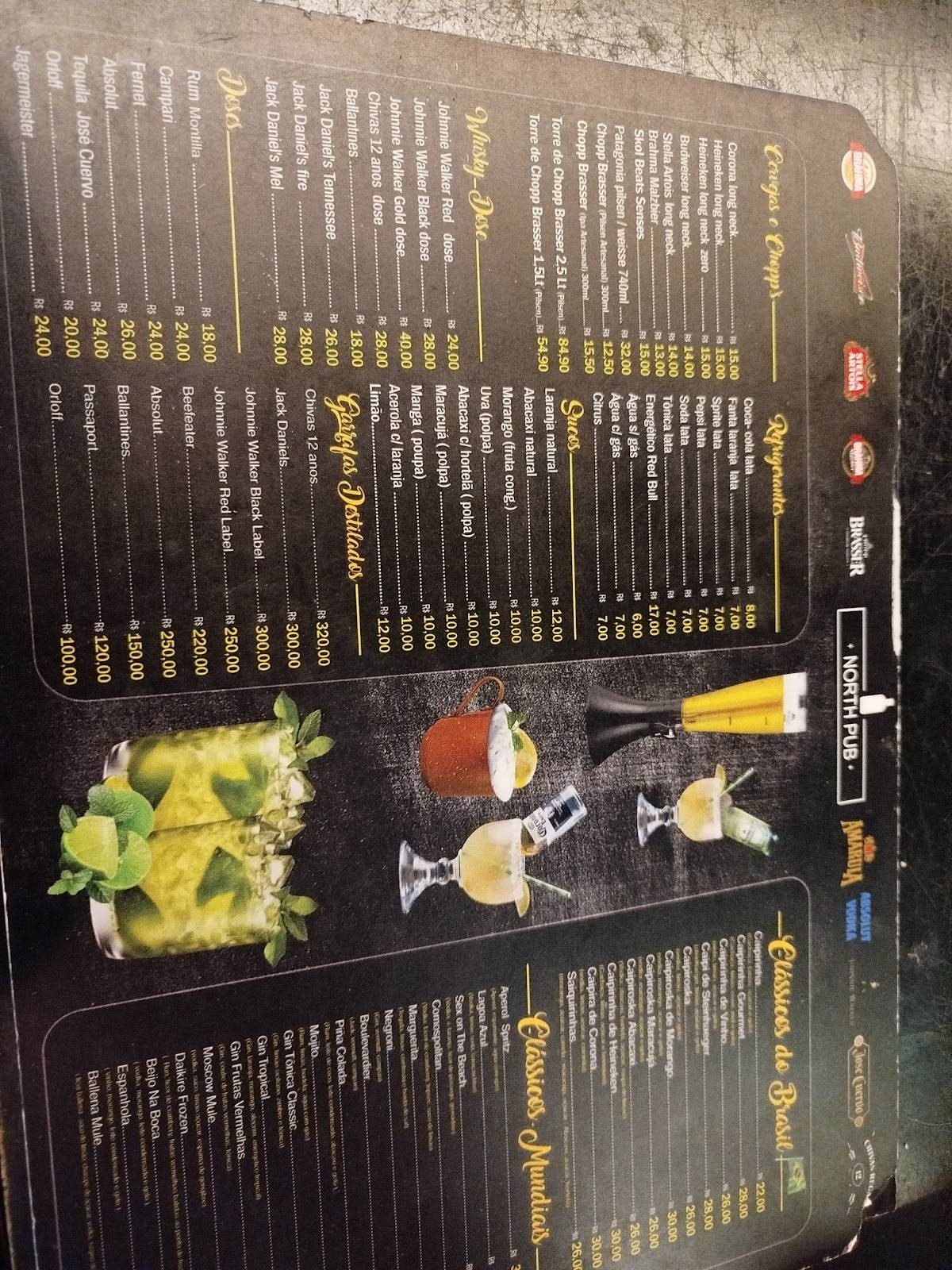 North Pub Canasvieiras cardápio