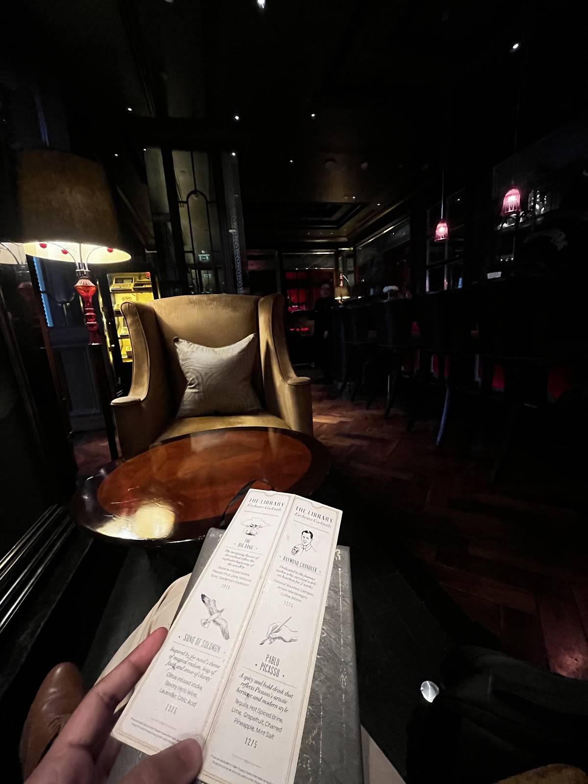 The Library Bar menu