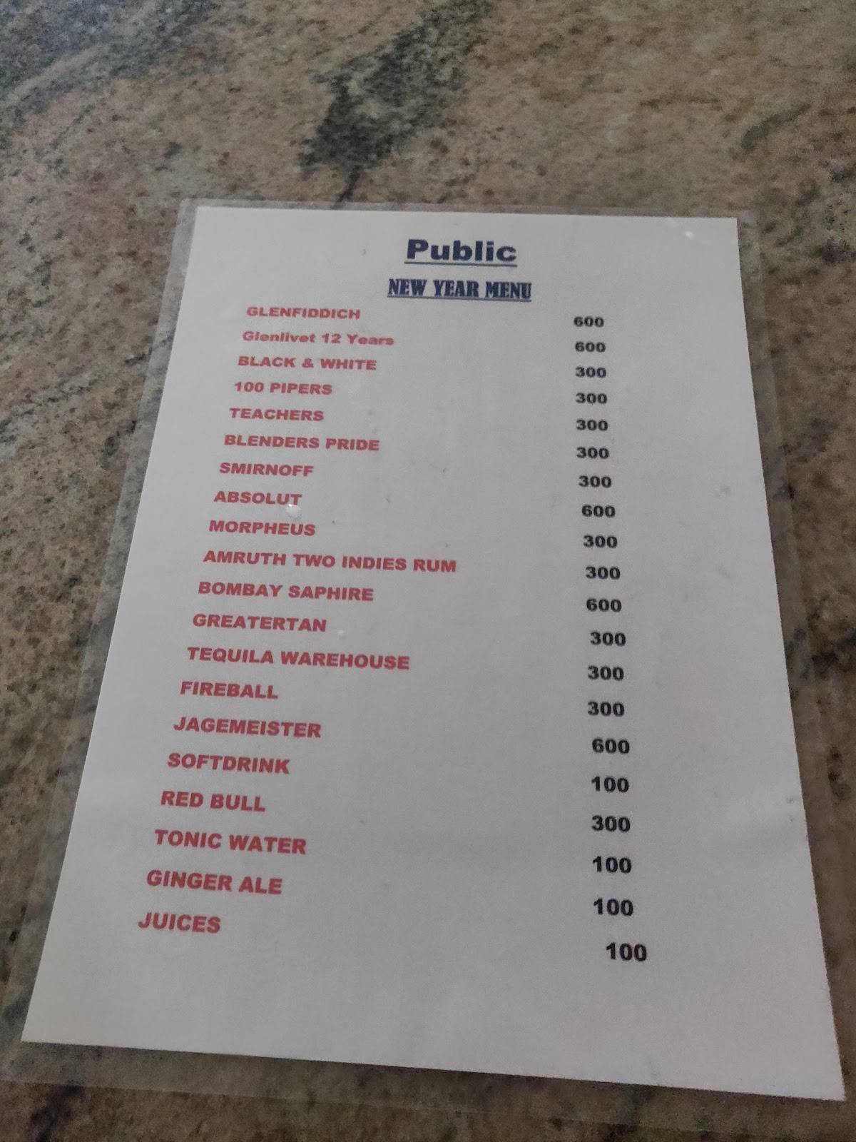 TRIPLE EIGHT Rooftop Bar & Kitchen menu