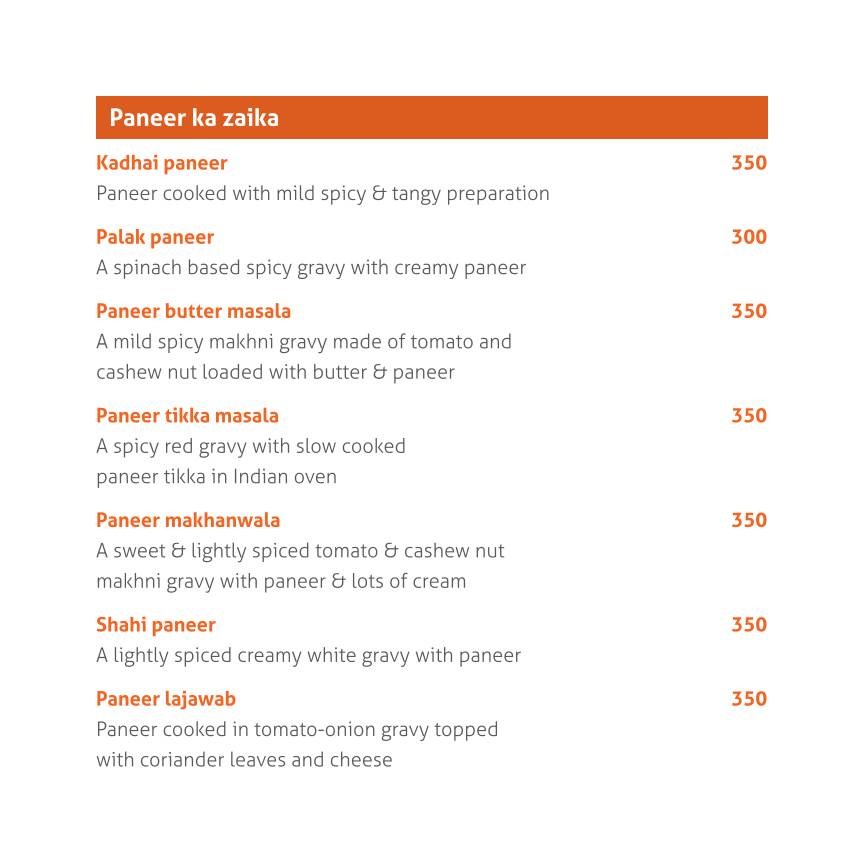 Pukhraj Restaurant menu