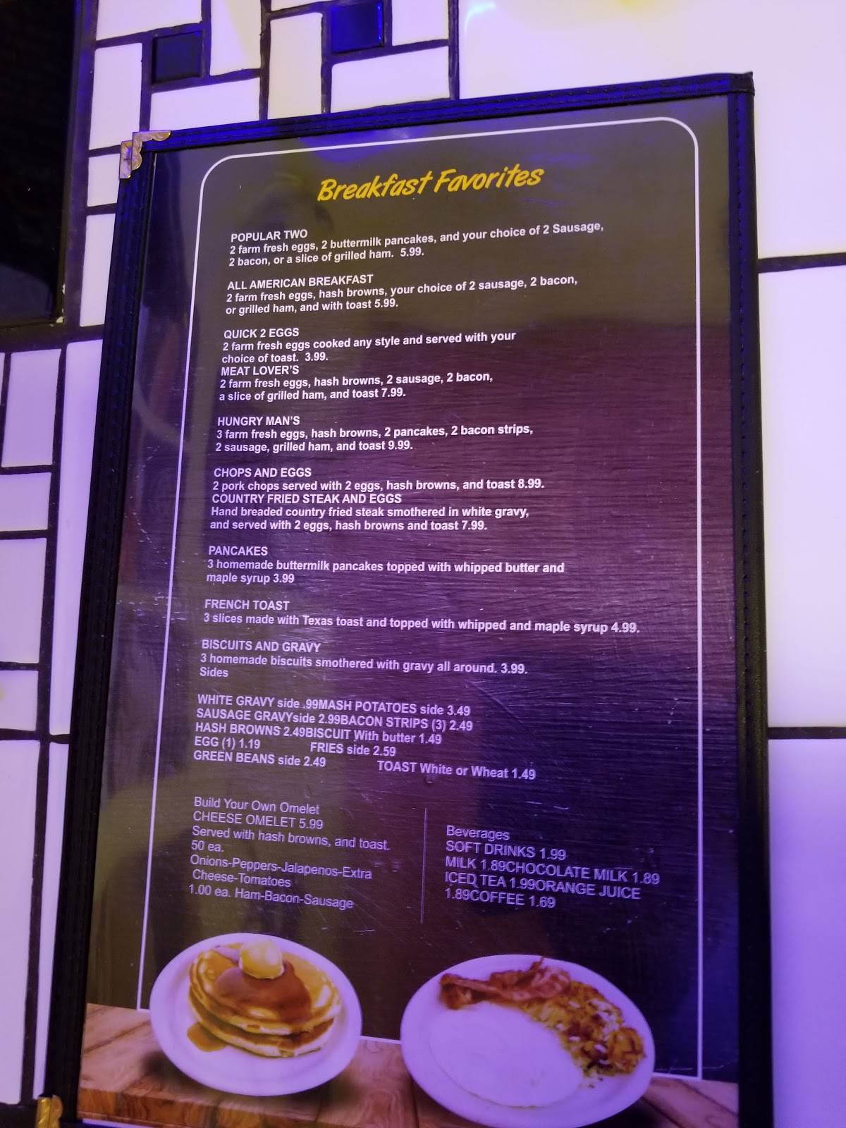 Menu at Pump City Diner restaurant, Electra, 209 E Cleveland Ave