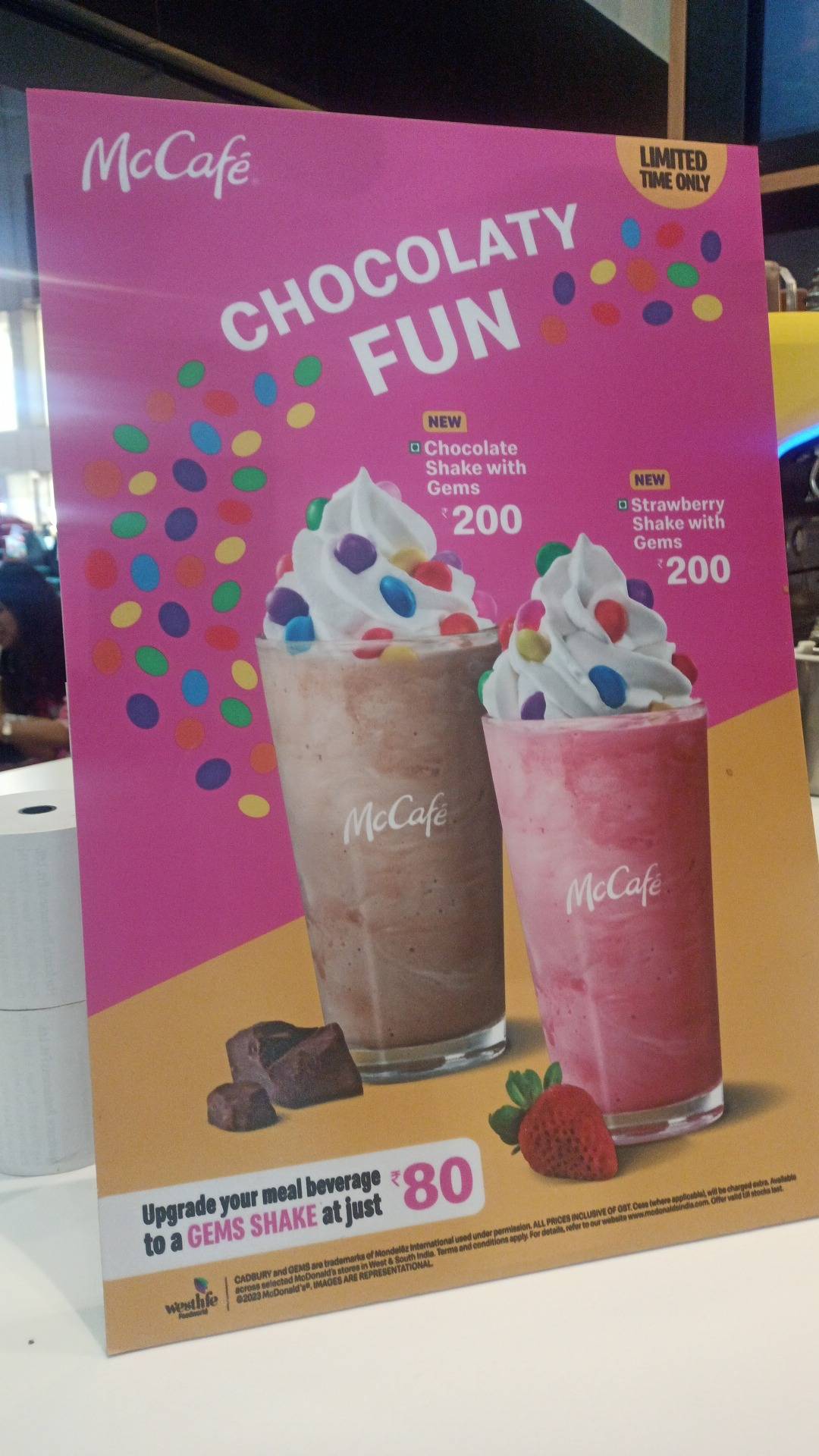 McDonald's menu