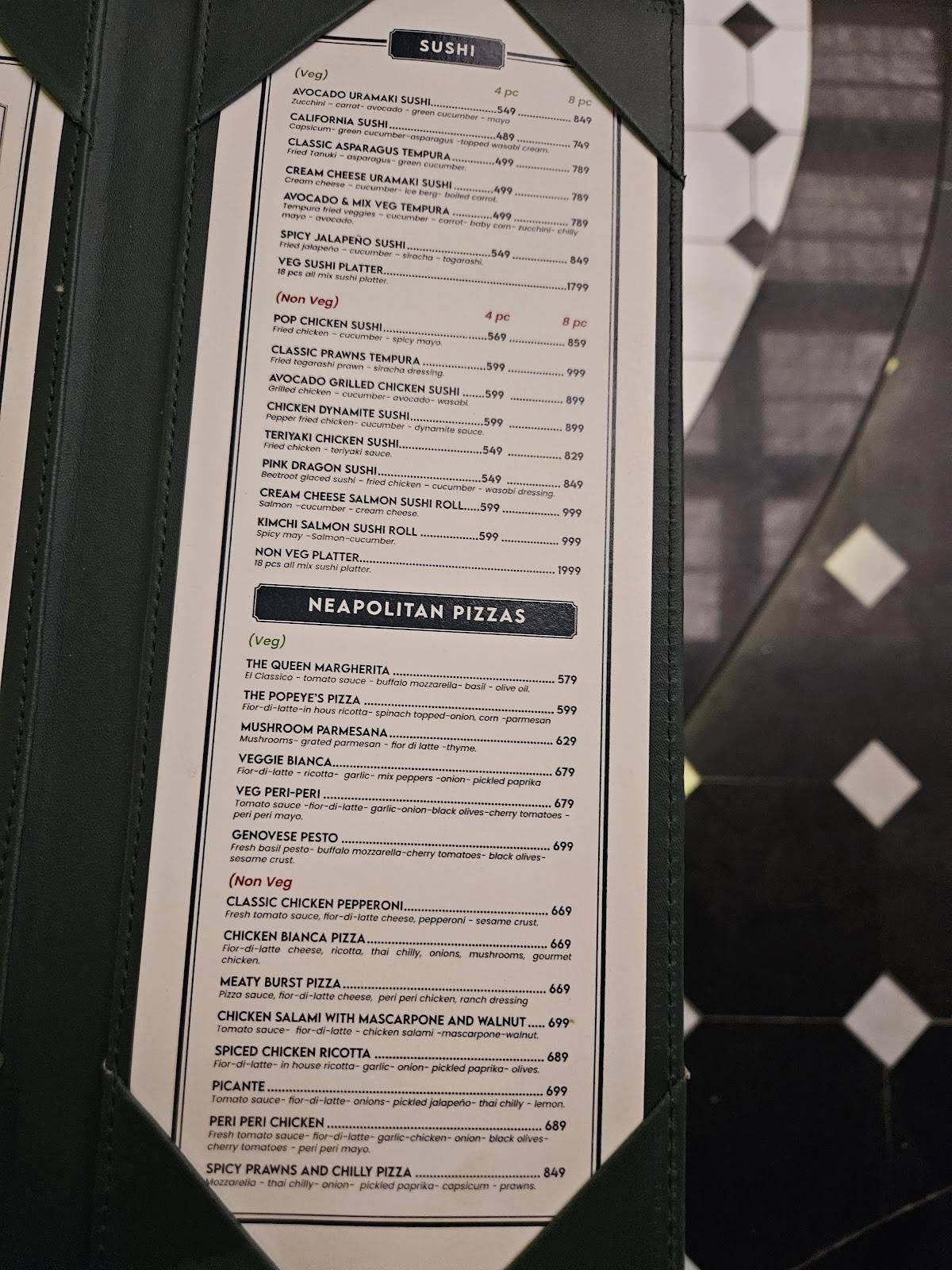 Pimlico, NIBM menu
