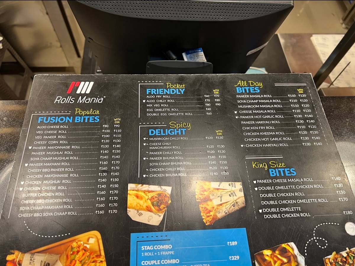 Rolls Mania menu