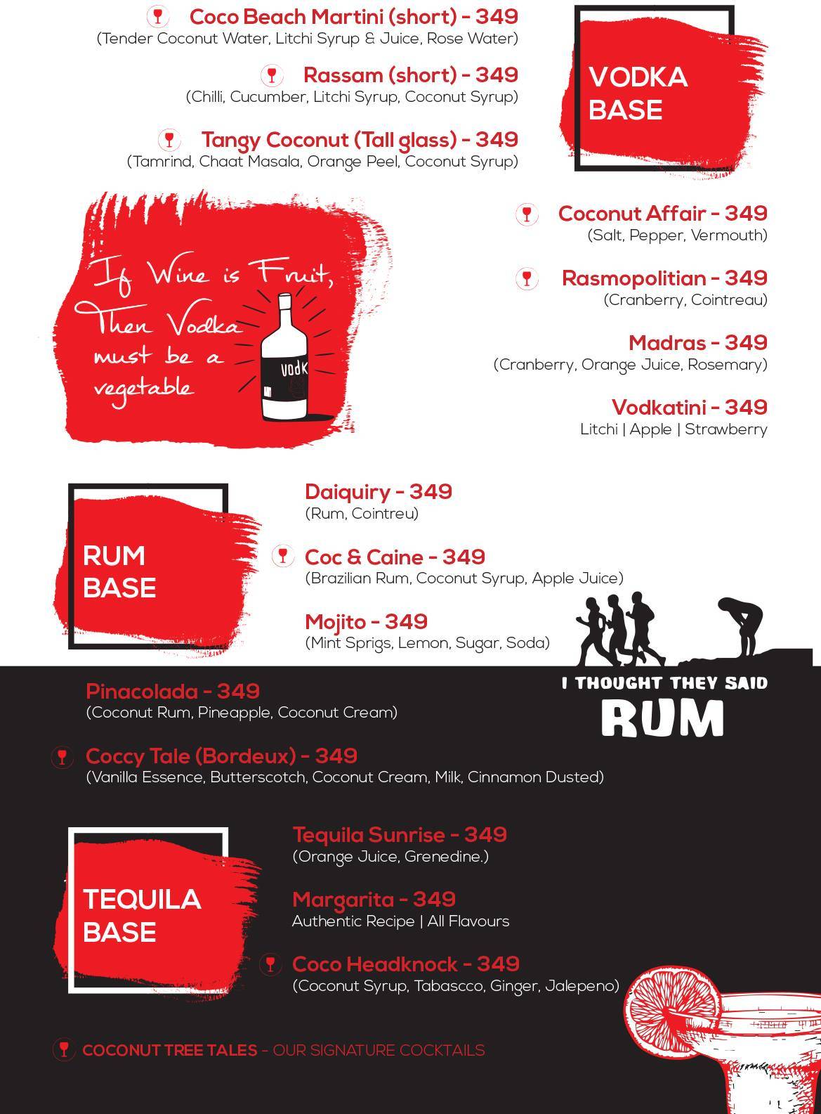 The Coconut Tree By Coconut Grove menu