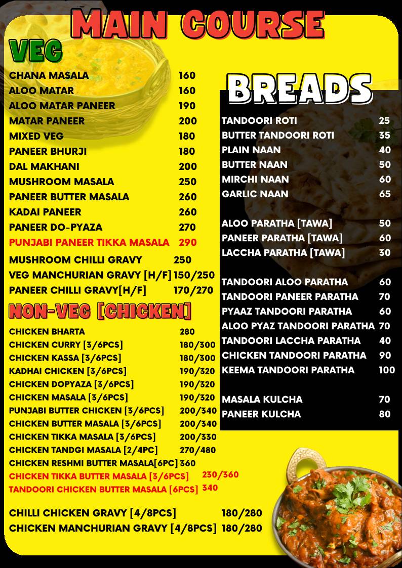 Punjab Restaurant & Madras Tiffin [ Barrackpore ] menu