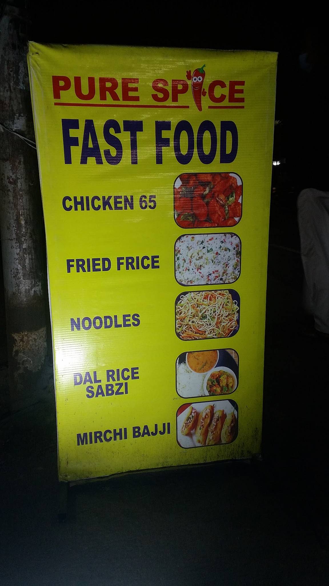 Pure Spice Fast Food menu