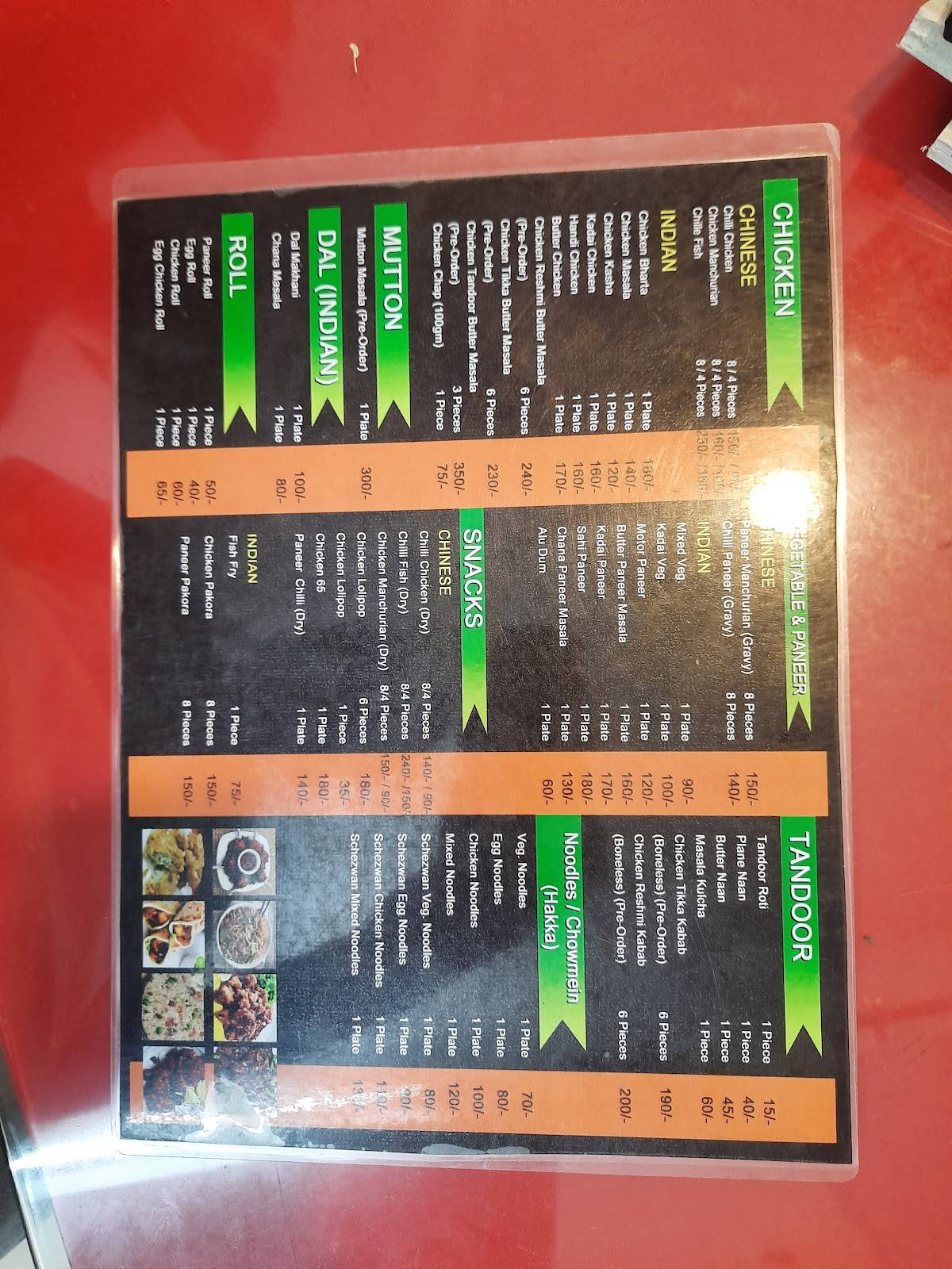 QUALITY FOOD TOUR menu