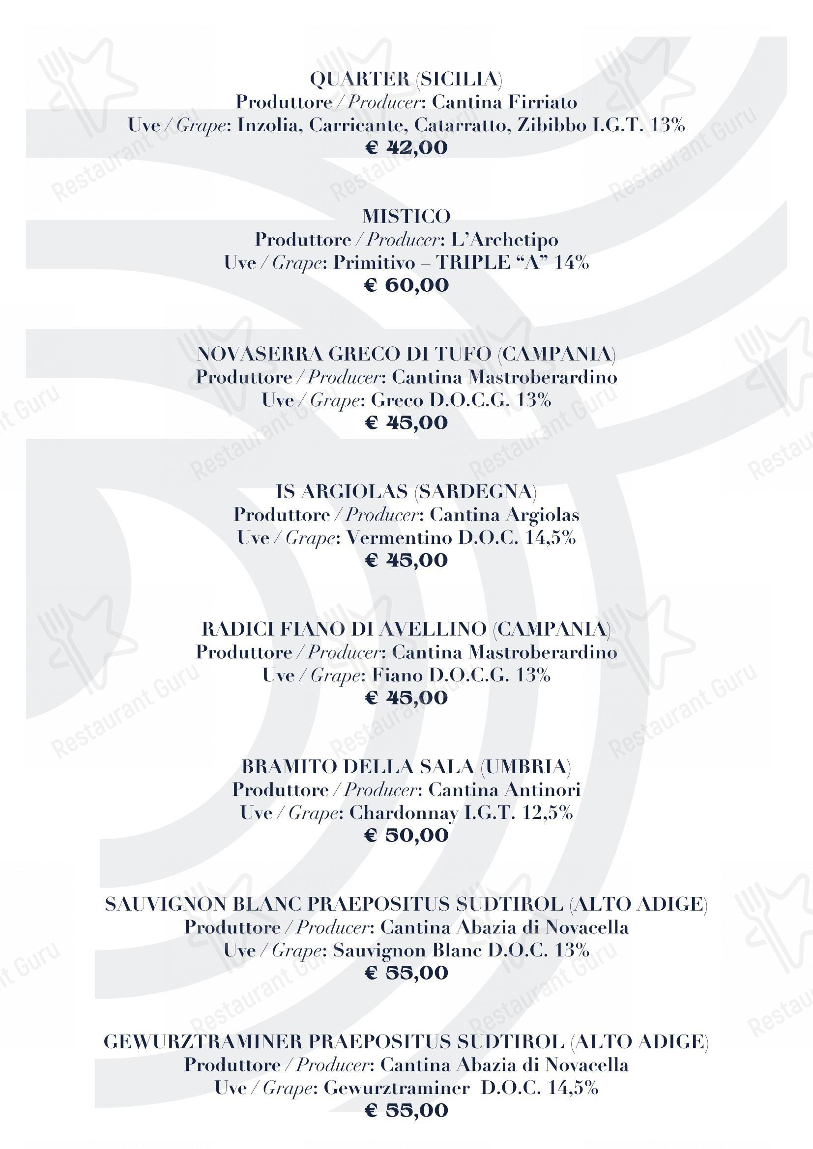 Menu di BV Quarry Rooftop Terrace Matera - Restaurant Garden Inn - Takeaway Menu