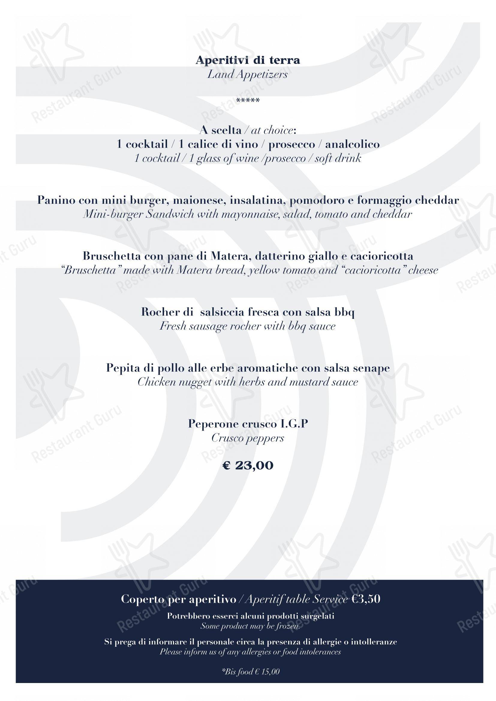 Menu di BV Quarry Rooftop Terrace Matera - Restaurant Garden Inn - Крафт меню