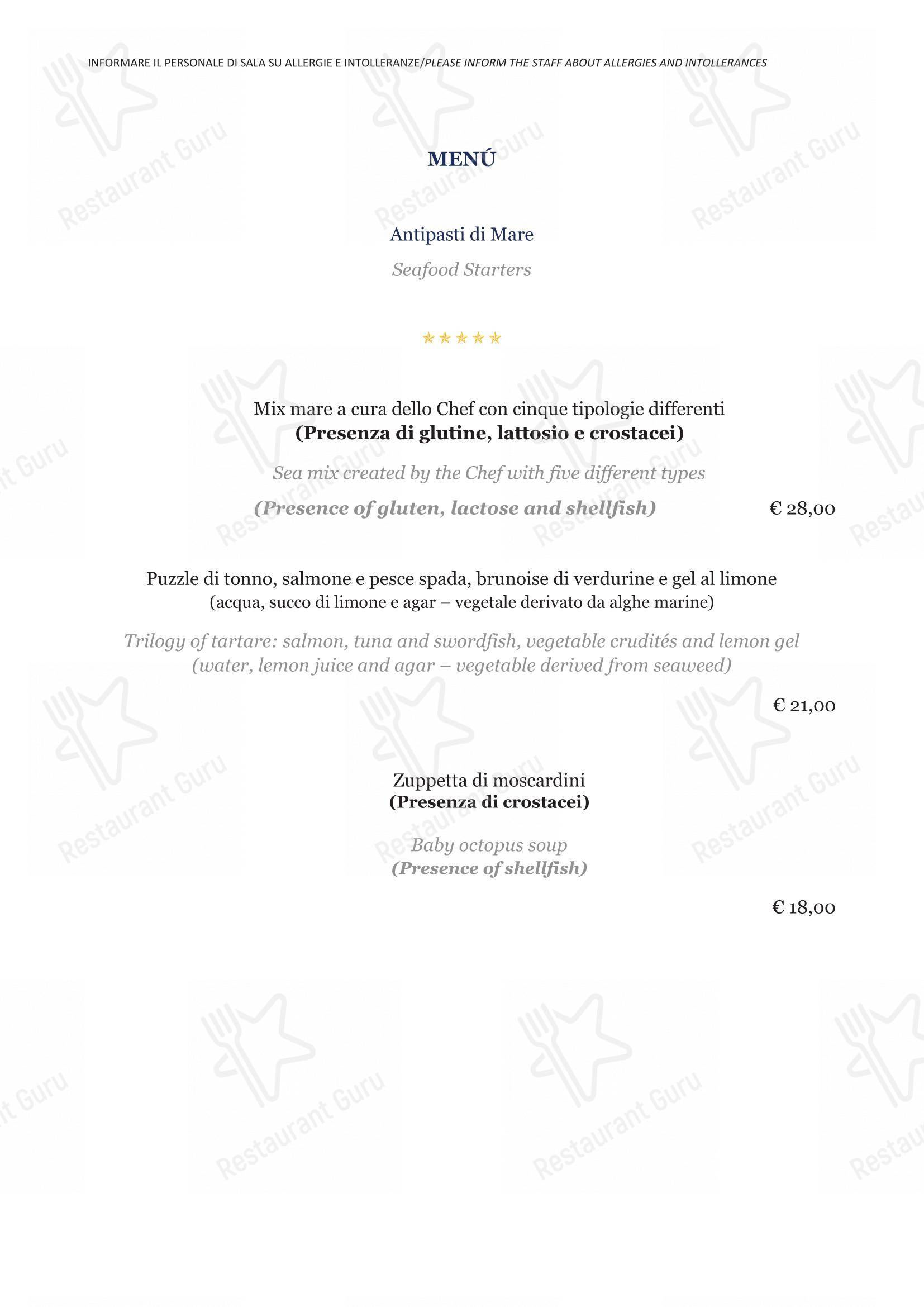 BV Quarry Rooftop Terrace Matera - Restaurant Garden Inn in Matera - Menu