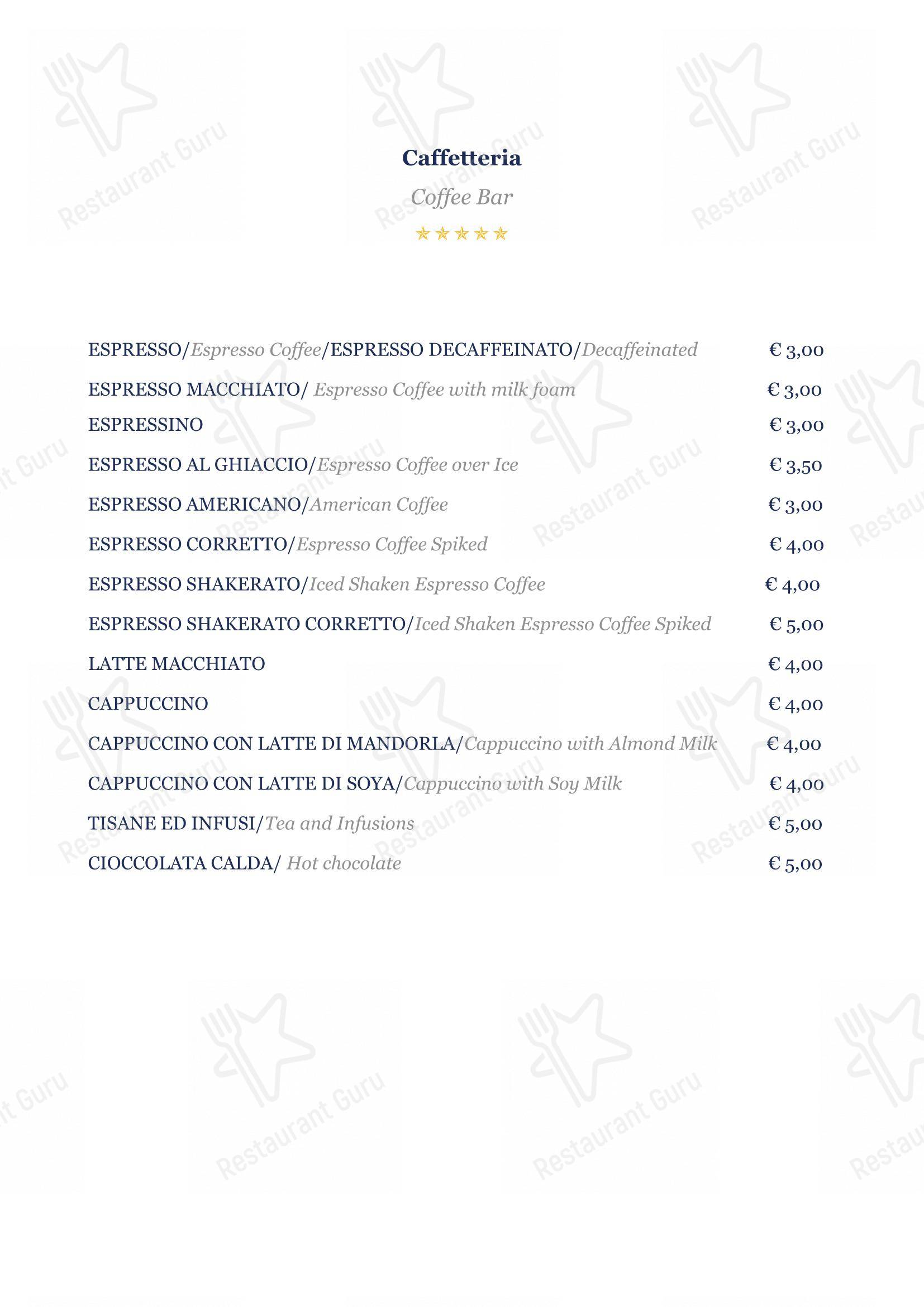 Основное меню per BV Quarry Rooftop Terrace Matera - Restaurant Garden Inn in Matera