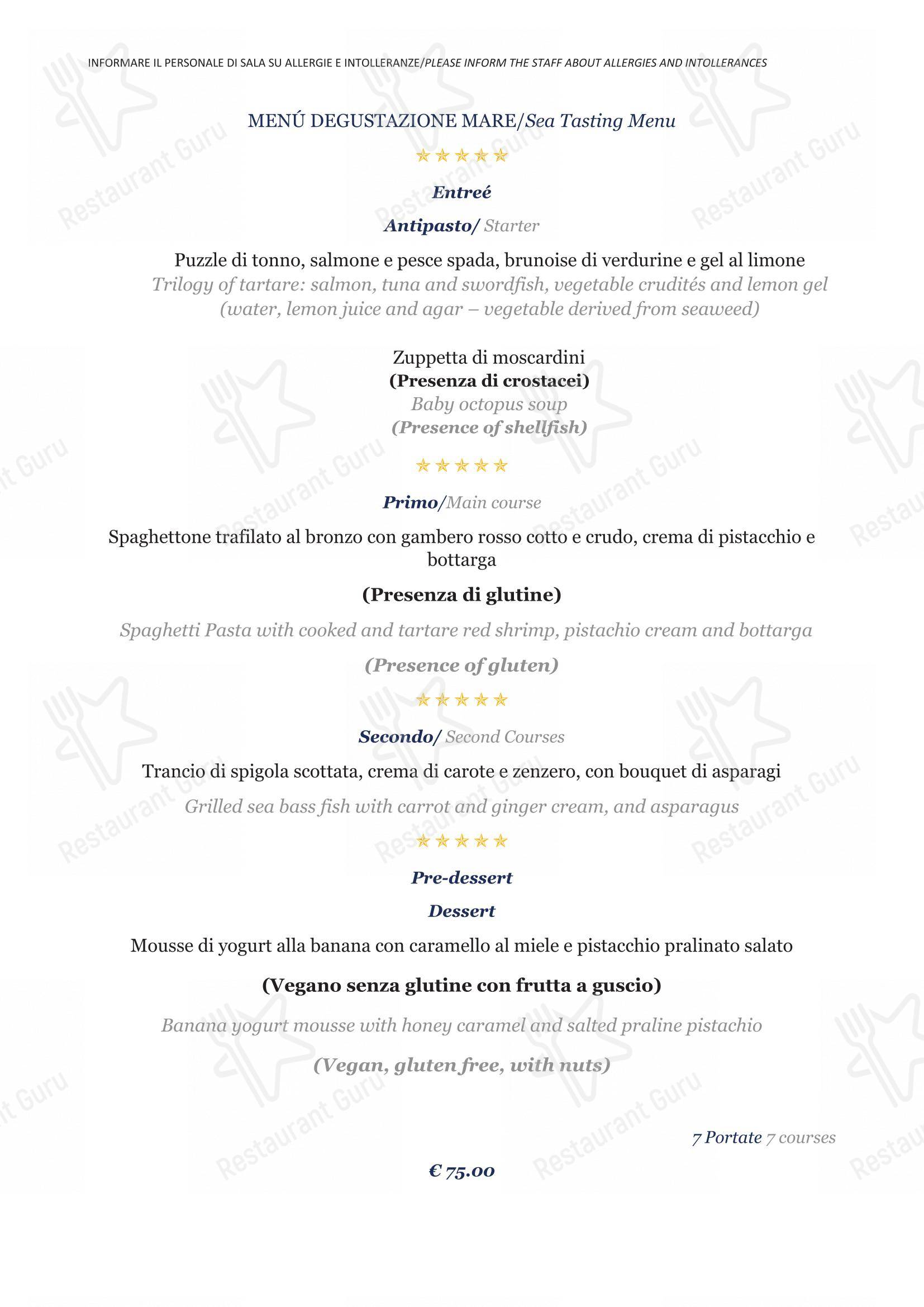 BV Quarry Rooftop Terrace Matera - Restaurant Garden Inn in Matera - Menu