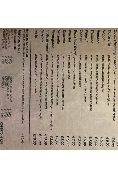 Menu di Quelli Che Ben Pensano 