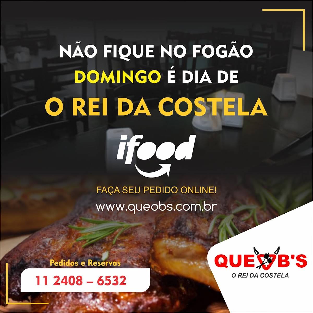 Carta de parrilla Queobs O Rei da Costela, Guarulhos, Av. Guarulhos