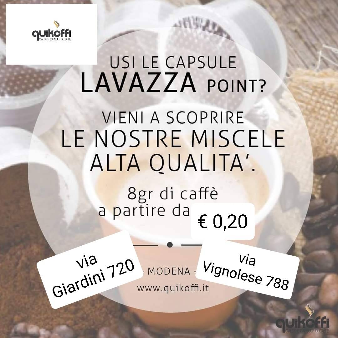 Menu di Quikoffi - Tutto per il caffè - Modena 1 