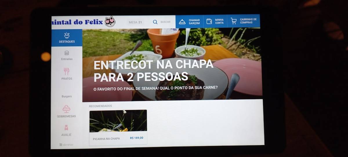 Quintal Do Félix cardápio