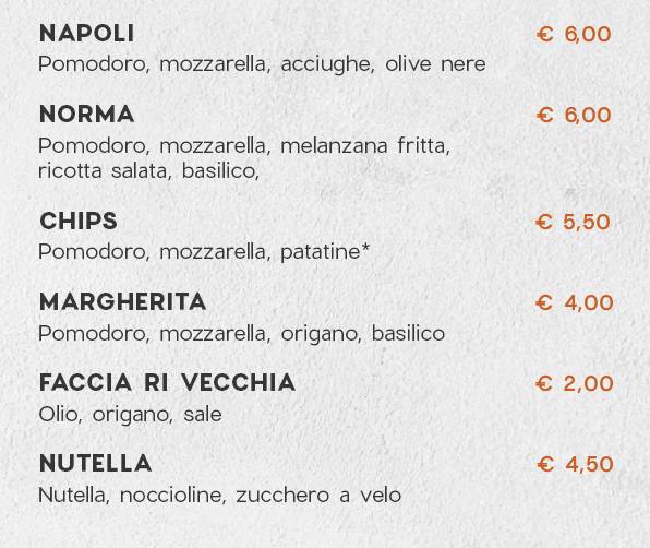 Menu di Quore Matto 