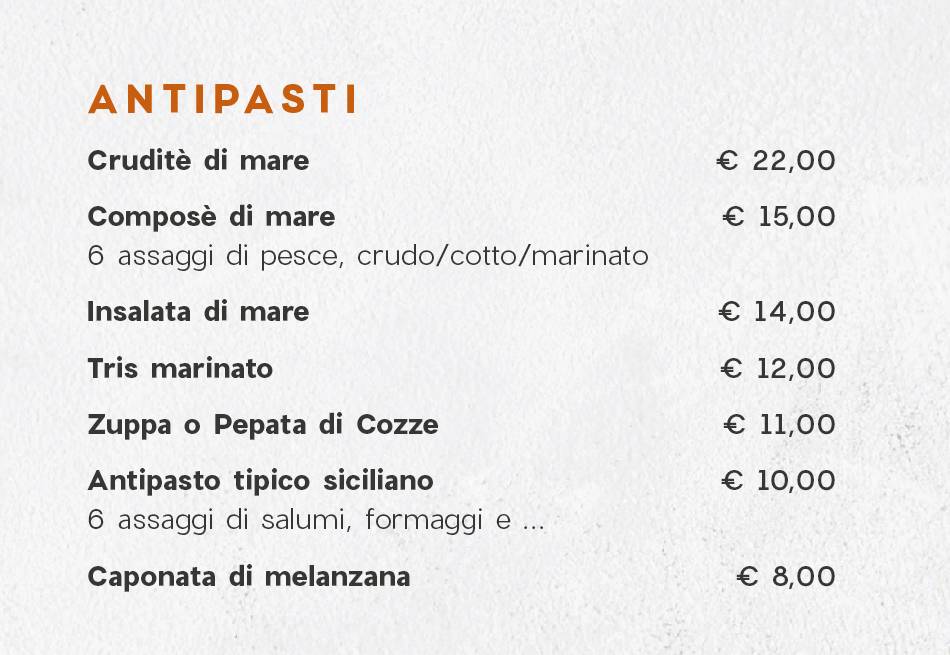 Menu di Quore Matto 