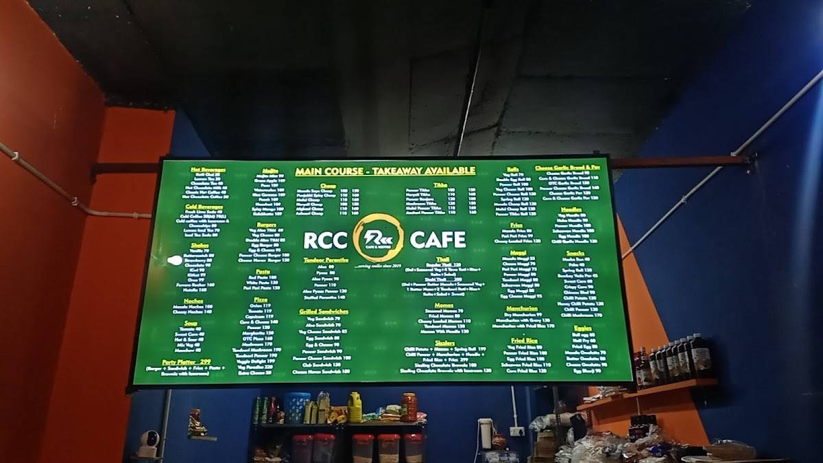 Menu at RCC CAFE & RESTRO Best Veg Family Restaurant In Jagatpura