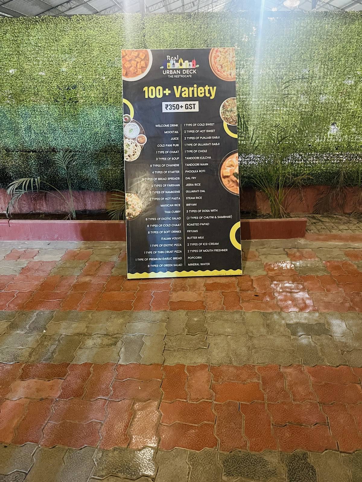 REAL URBAN DECK THE RESTRO CAFE menu