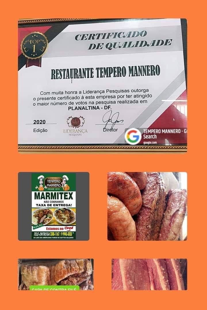 RESTAURANTE TEMPERO MANNERO cardápio