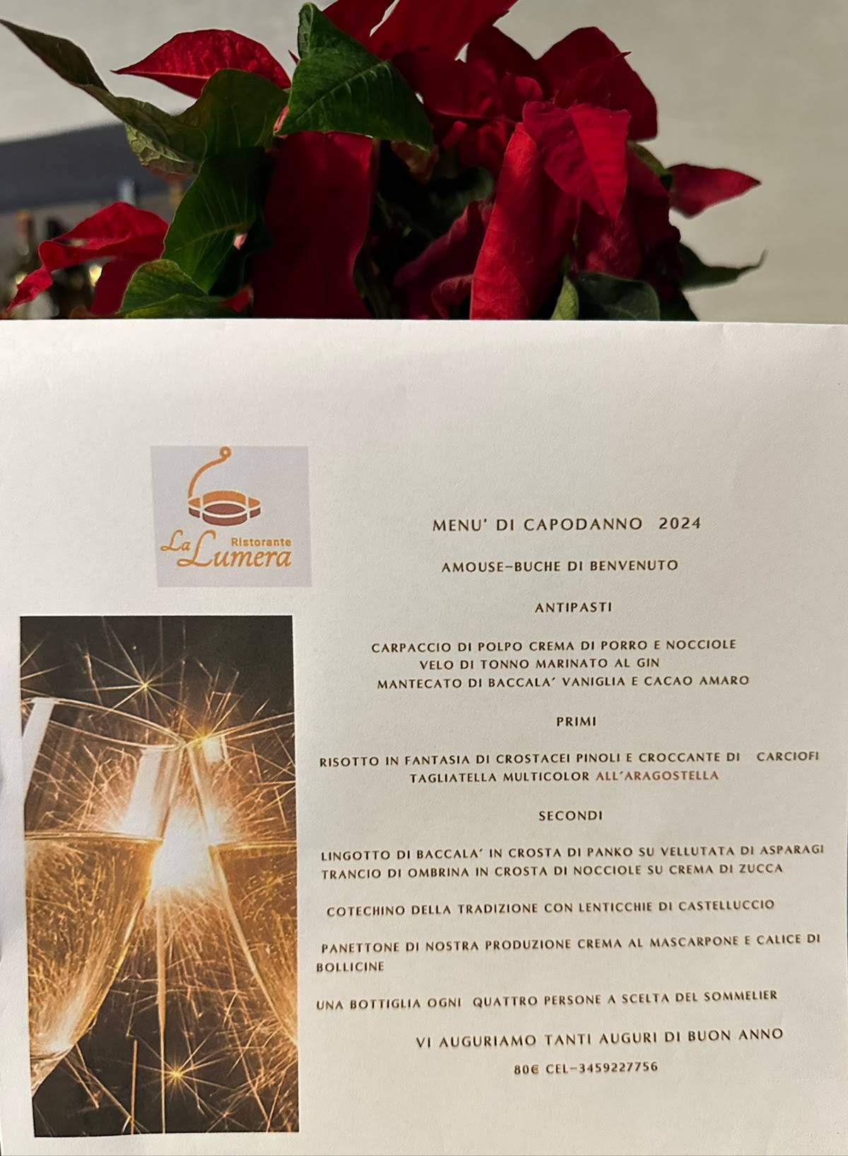 Menu di RISTORANTE PIZZERIA LA LUMERA 