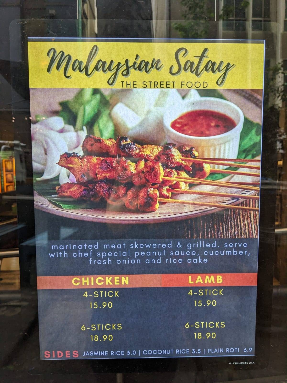 Menu at ROTI BAR, Melbourne, 416-418 Little Collins St