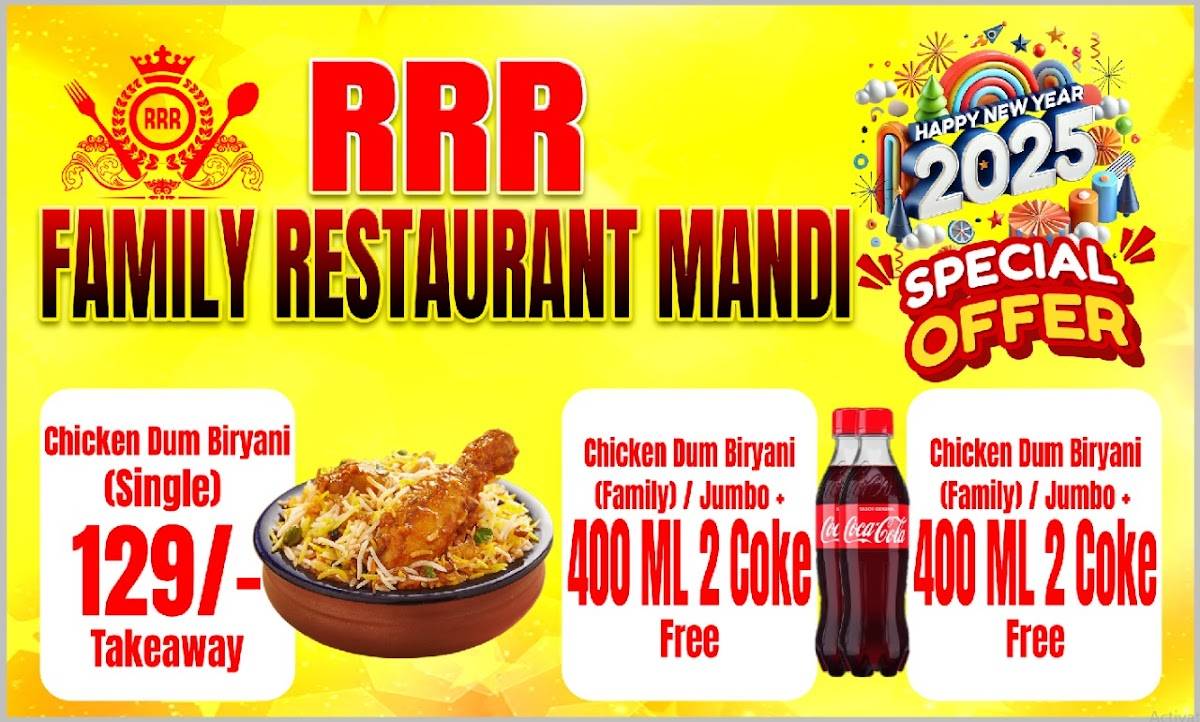 RRR Family Restaurant (Mandi) menu