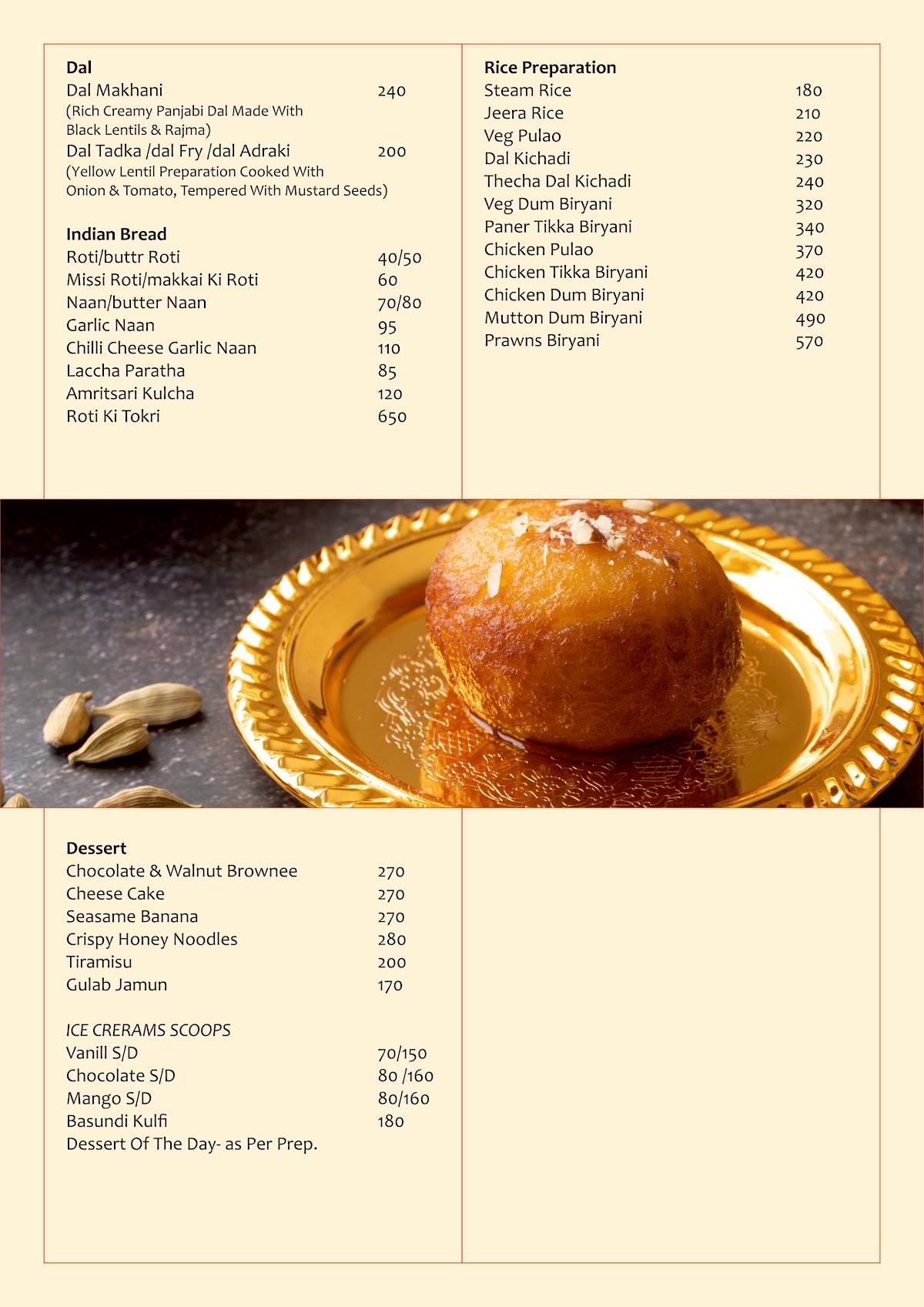 Raaga Imperio Best family Restaurant & Bar Best Banquet Hall PCMC menu