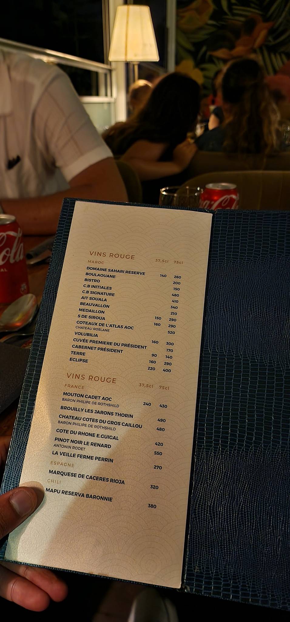 Menu de As'iam