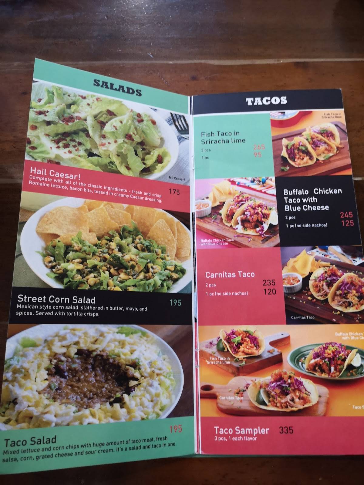 Menu at Rackshack (Circuit Makati) restaurant, Makati
