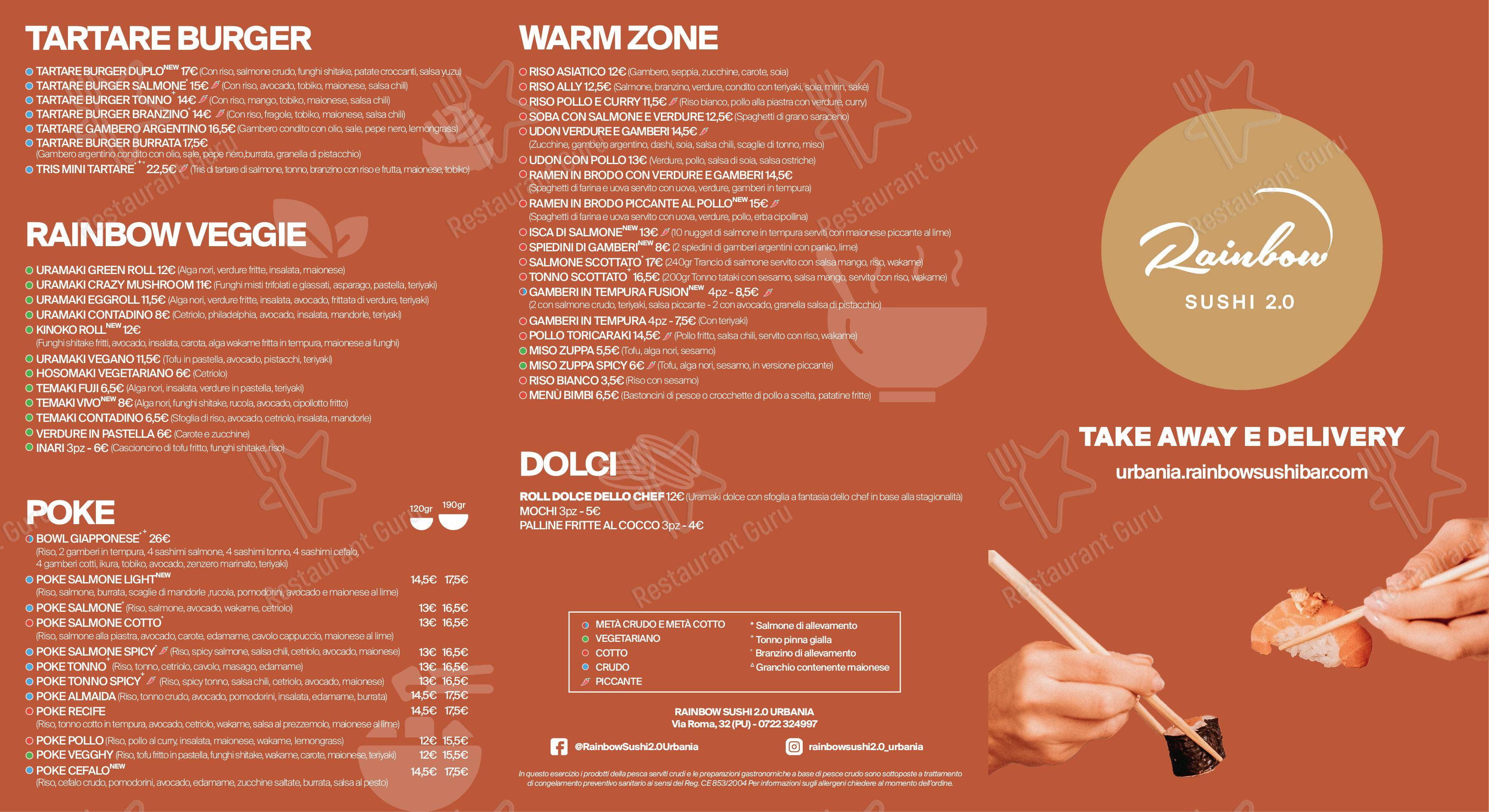 Menu di Rainbow Sushi 2.0 - pasti e bevande