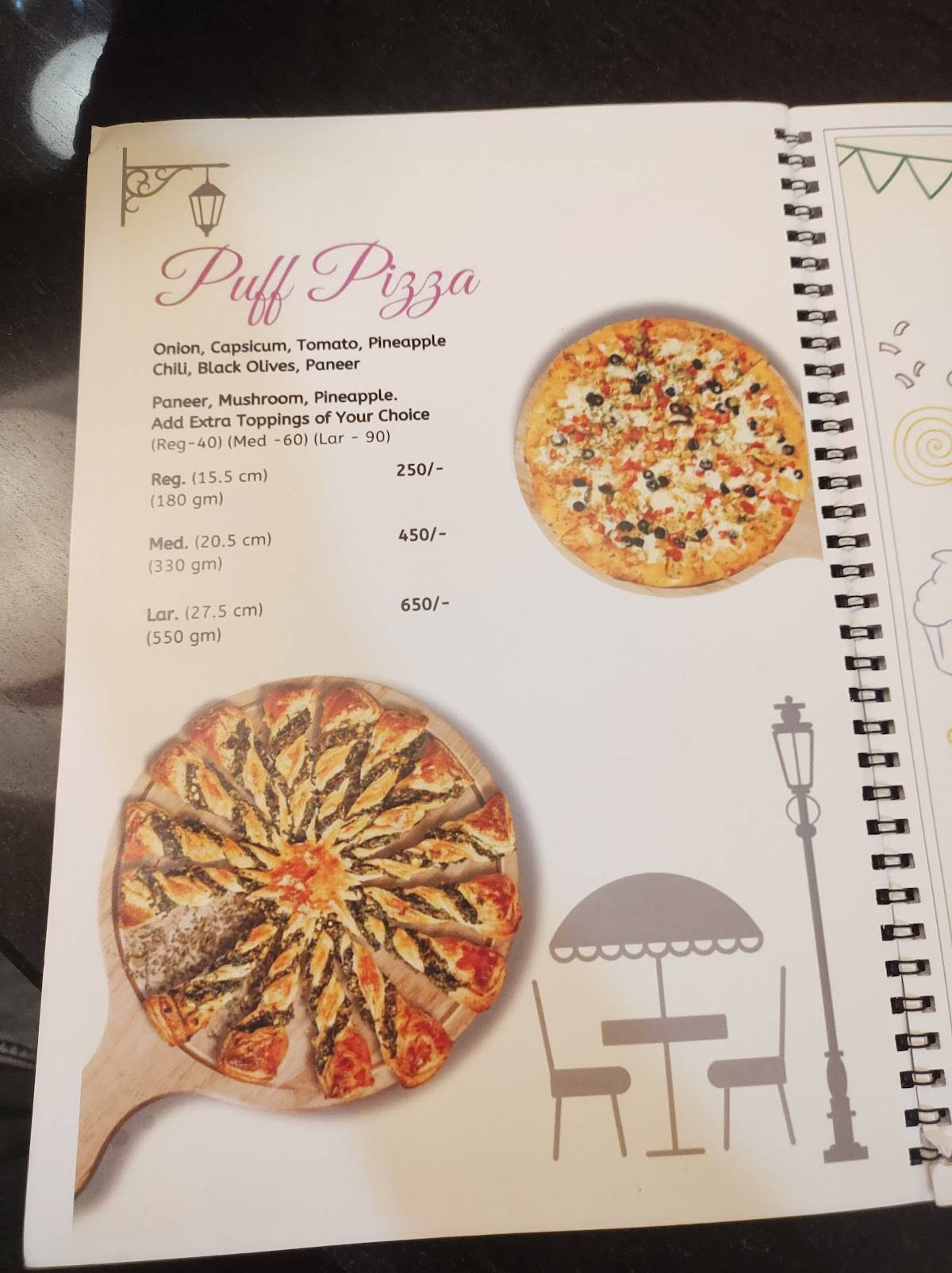 Sam's Pizza menu