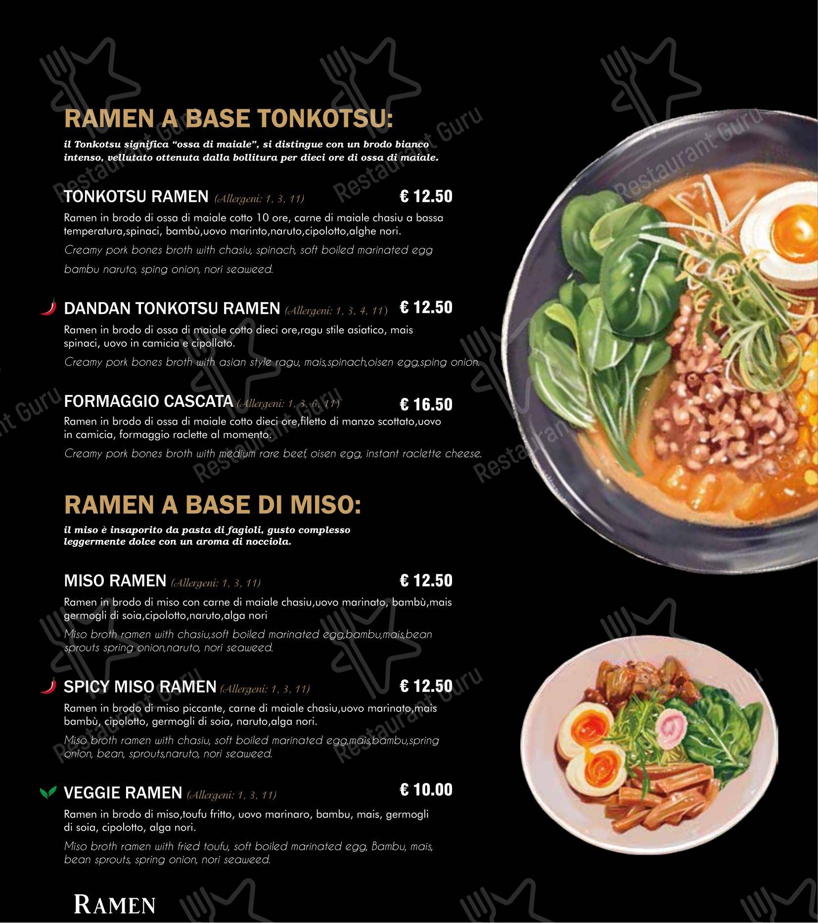 Ramen & Ramen Brescia in Brescia - Menu