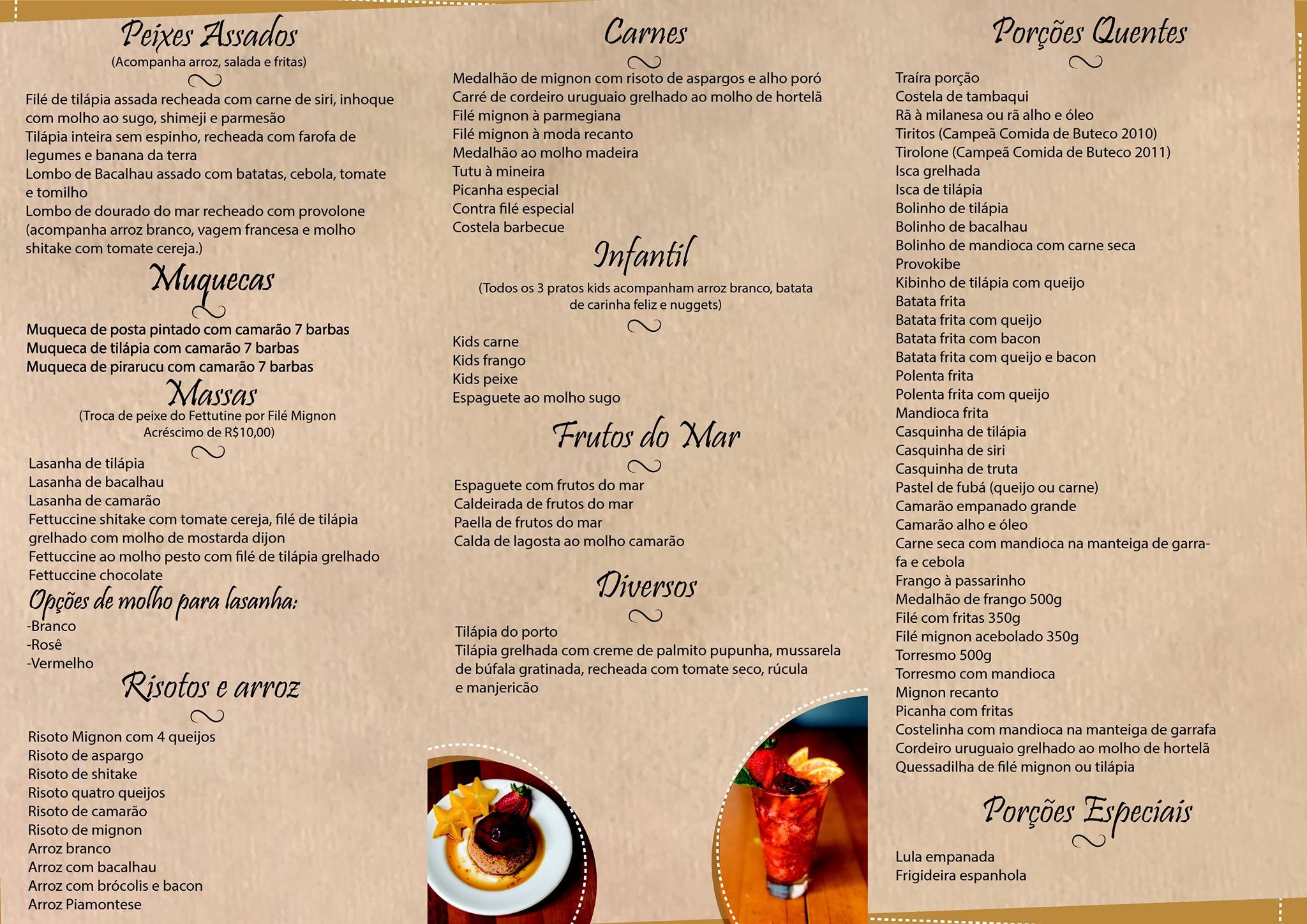 Recanto da Tilápia cardápio