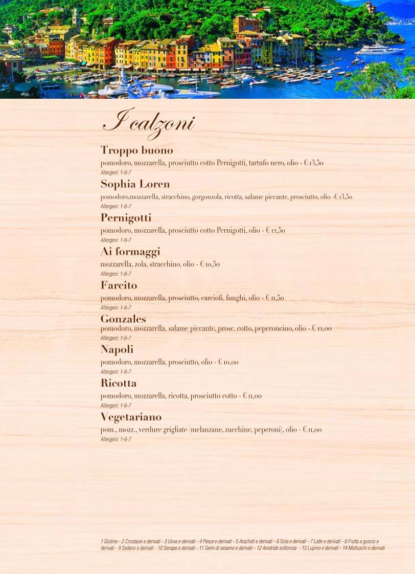 Menu di Pizzeria del Ponte 