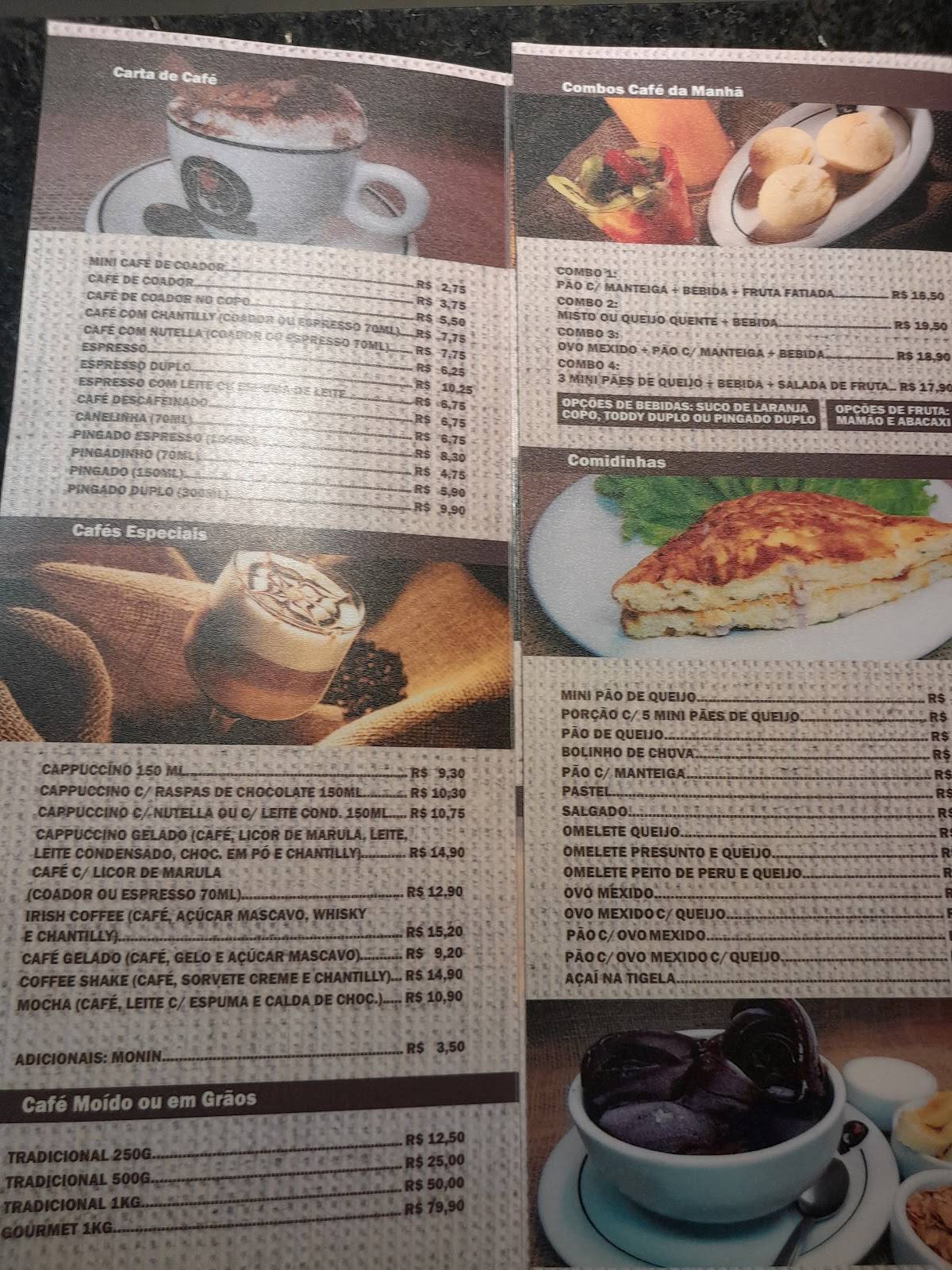 Café Regina cardápio