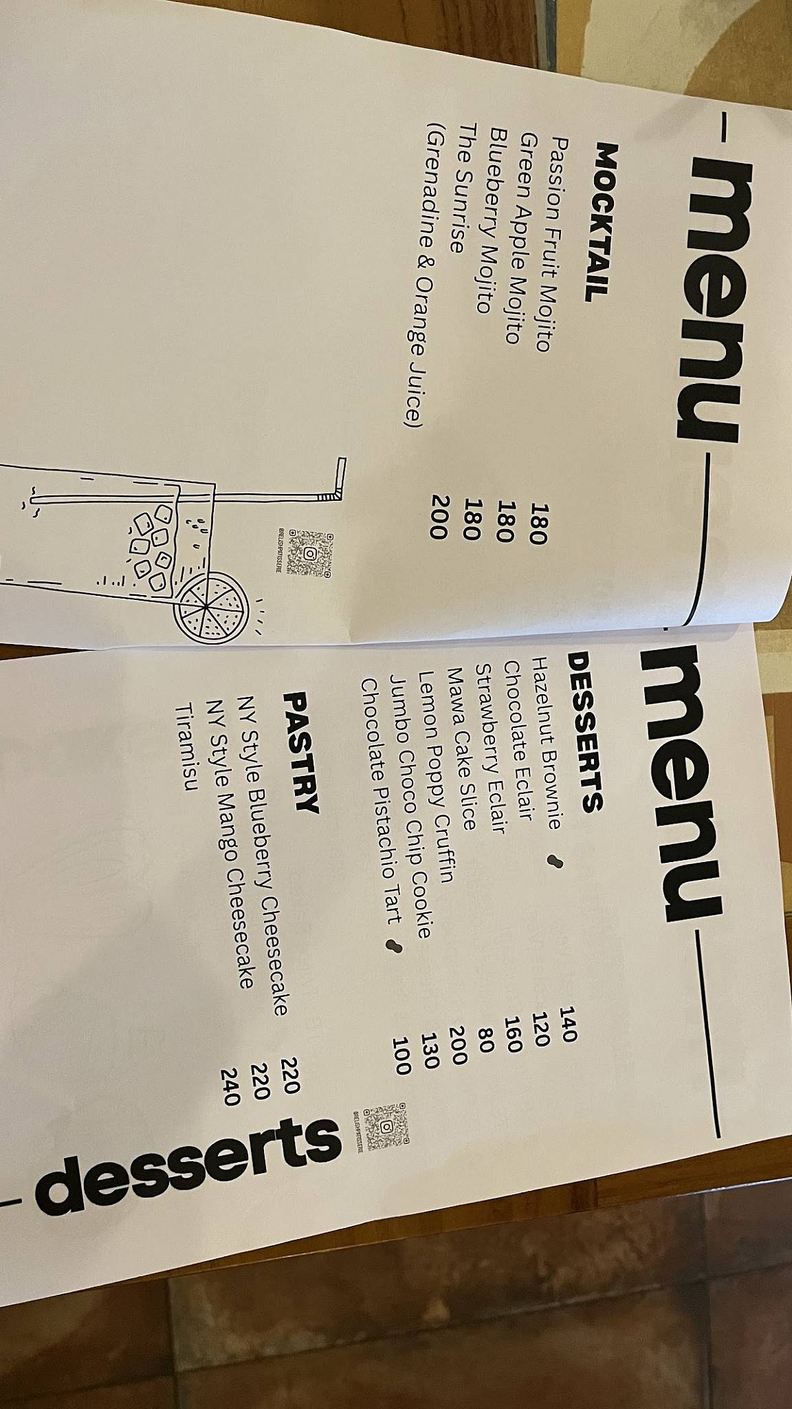 Relish Patisserie menu