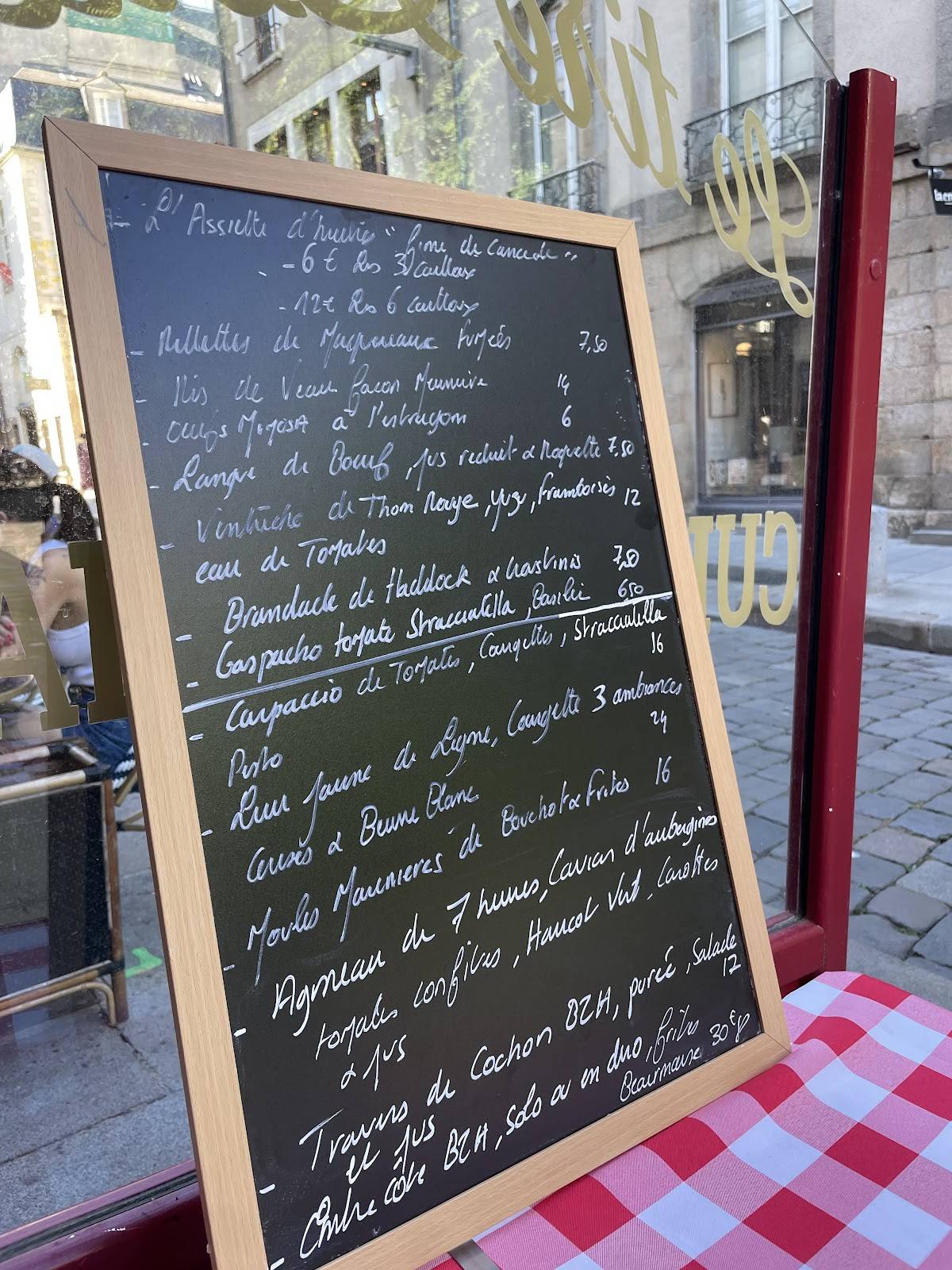 Menu de Le Tire Bouchon