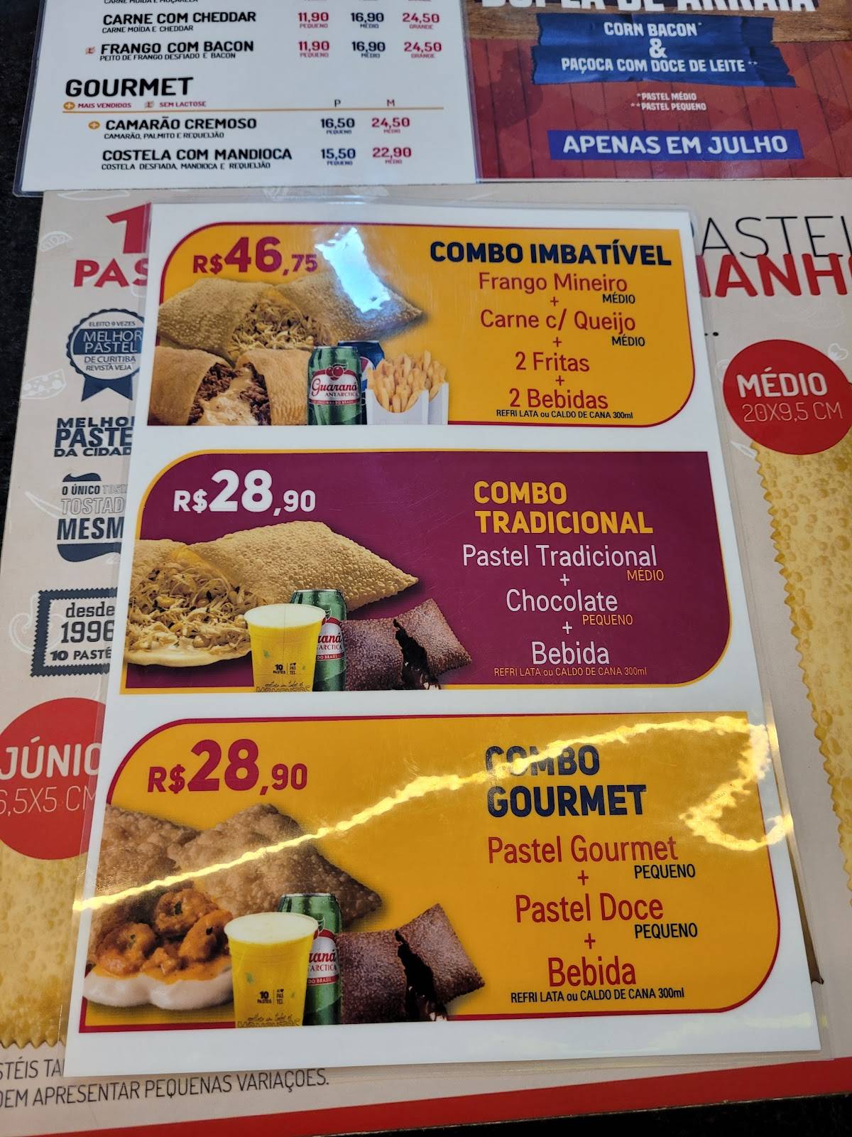 10 Pastéis cardápio