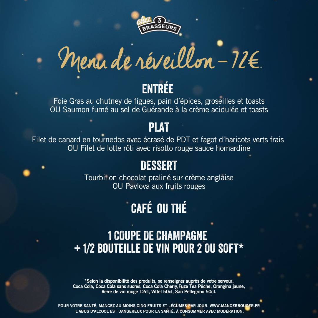 Menu de 3 Brasseurs Rambouillet