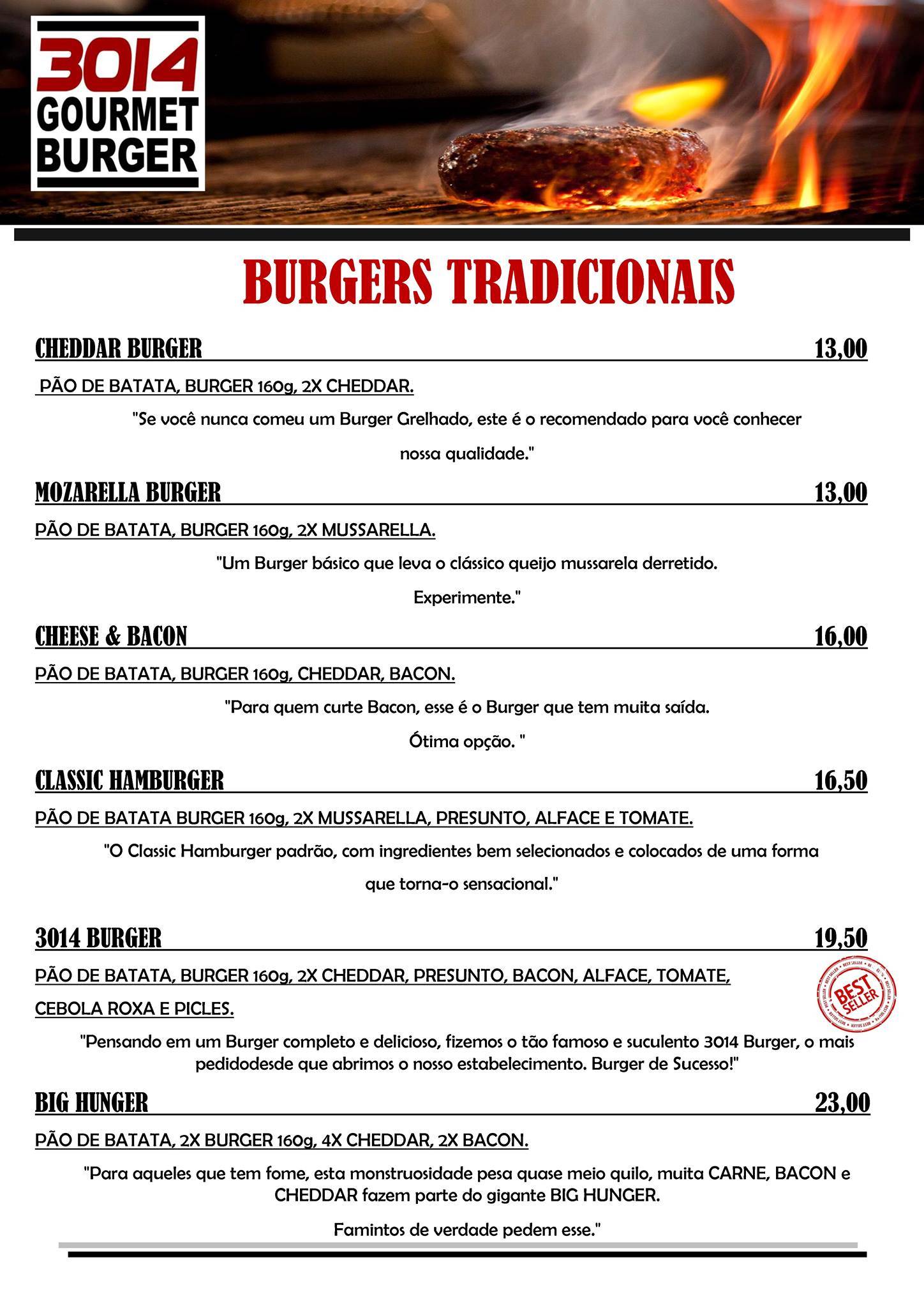 3014 Hamburgueria cardápio