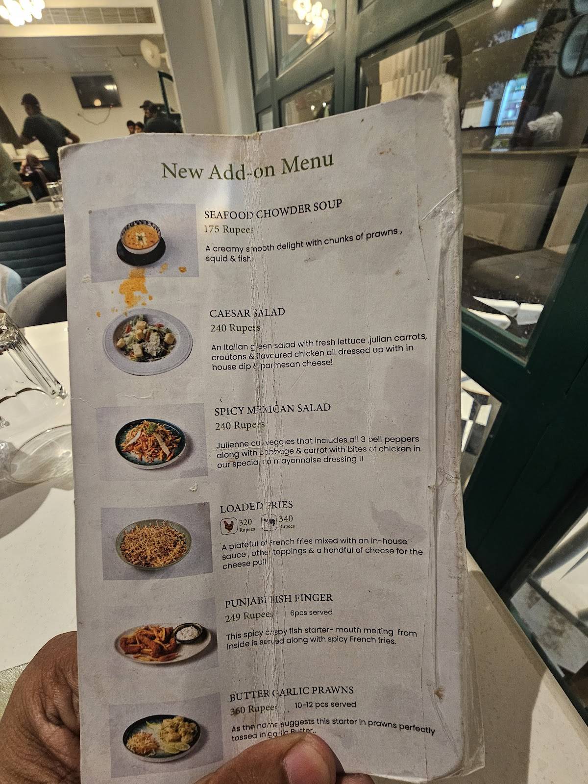 7th Lounge menu