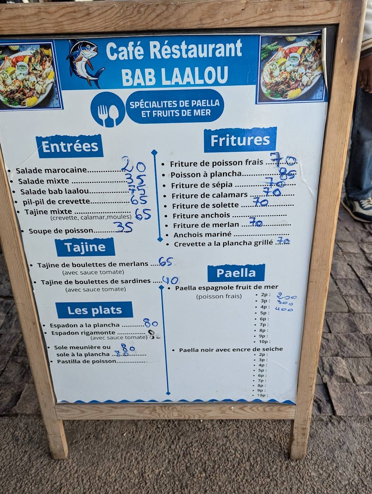 Menu de Restaurant Cafe Bab Laalou
